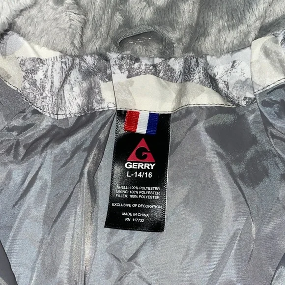 NWOT Gerry Weber Jacket.  Size L (14/16) Gray & Pink Puffer Jacket - Picture 4 of 5